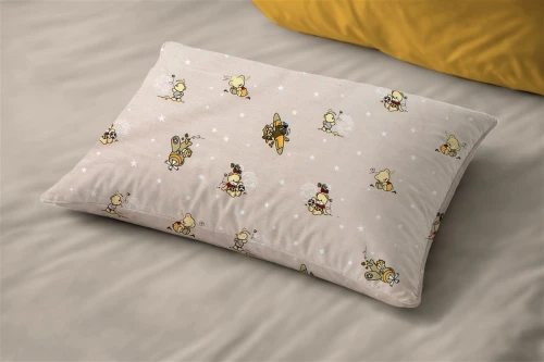 Μαξιλαροθήκη Εμπριμέ bebe Bear's Playtime 592 35X45 Beige 100% Cotton - -