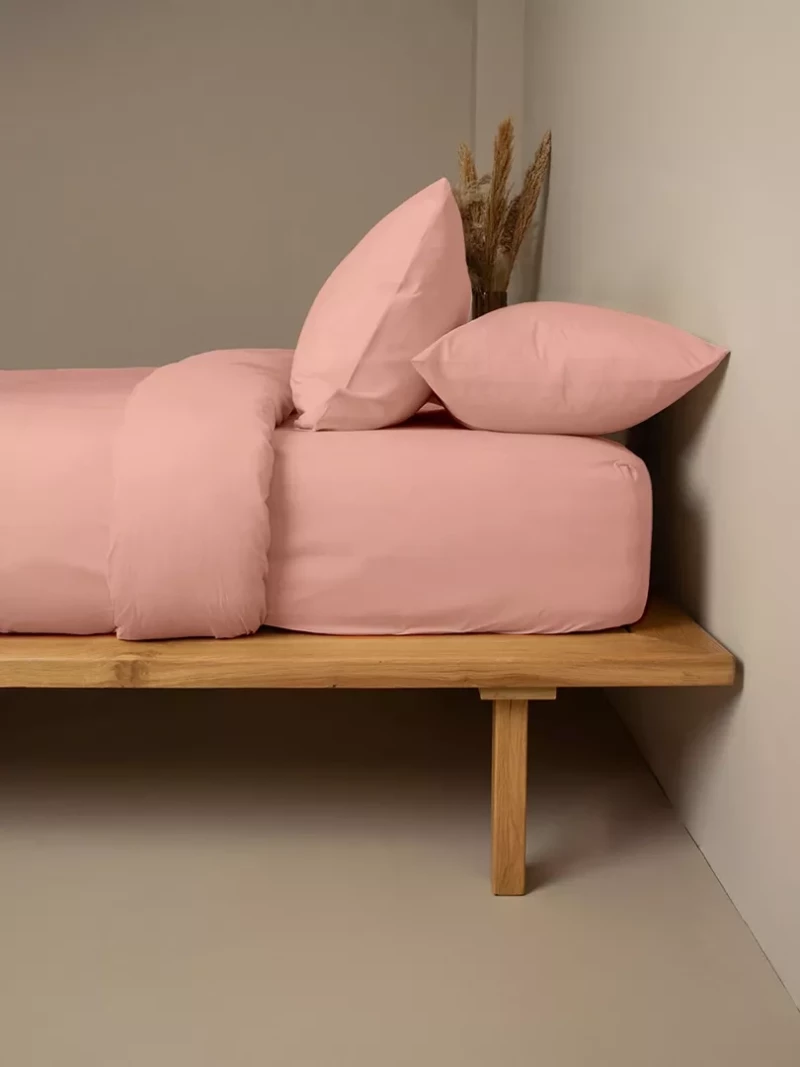 Κατωσέντονο Cotton Feelings 116 Light Pink Υπέρδιπλο (180x200+30) - -