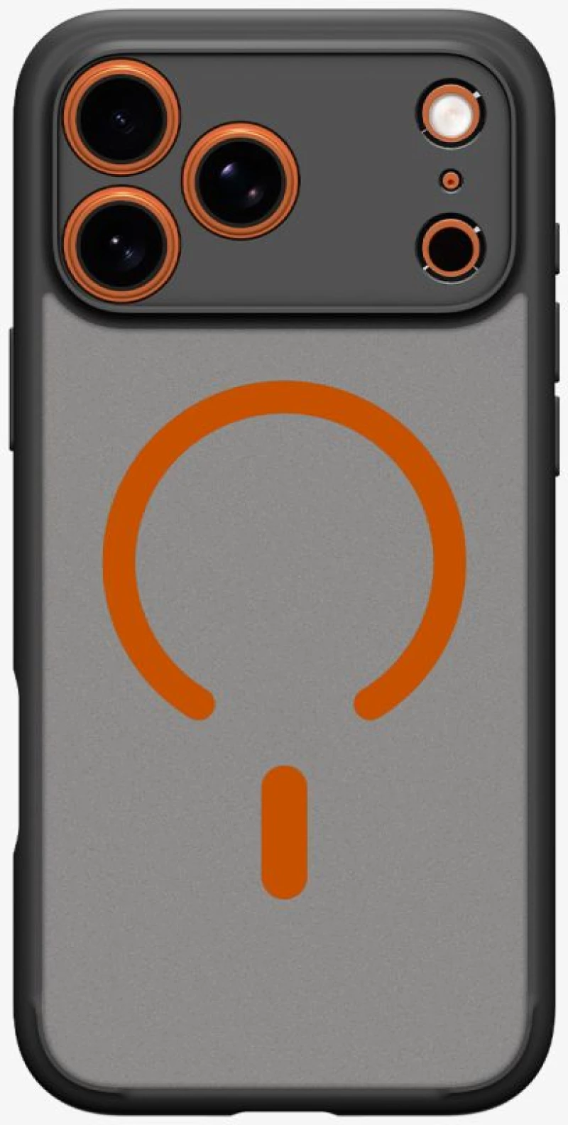 Θήκη Spigen Ultra Hybrid Magsafe για iPhone Apple 17 Pro Max Ημιδιάφανο Μαύρο-Πορτοκαλί