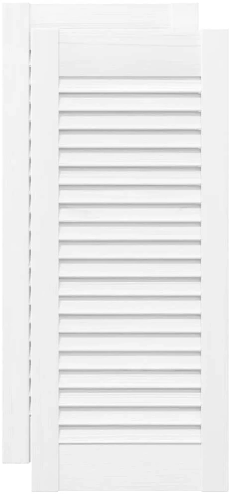 vidaXL Πόρτες ντουλαπιών Louvred Design 2 τεμάχια Λευκό 69x29,5 cm