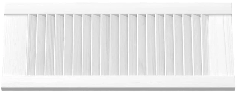 vidaXL Πόρτες ντουλαπιών Louvred Design 2 τεμάχια Λευκό 69x29,5 cm