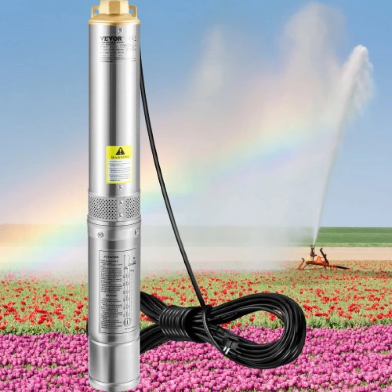 Υποβρύχια αντλία VEVOR Deep Well, 750W 230V/50Hz, 100L/min 66 m Head Sand Resistant