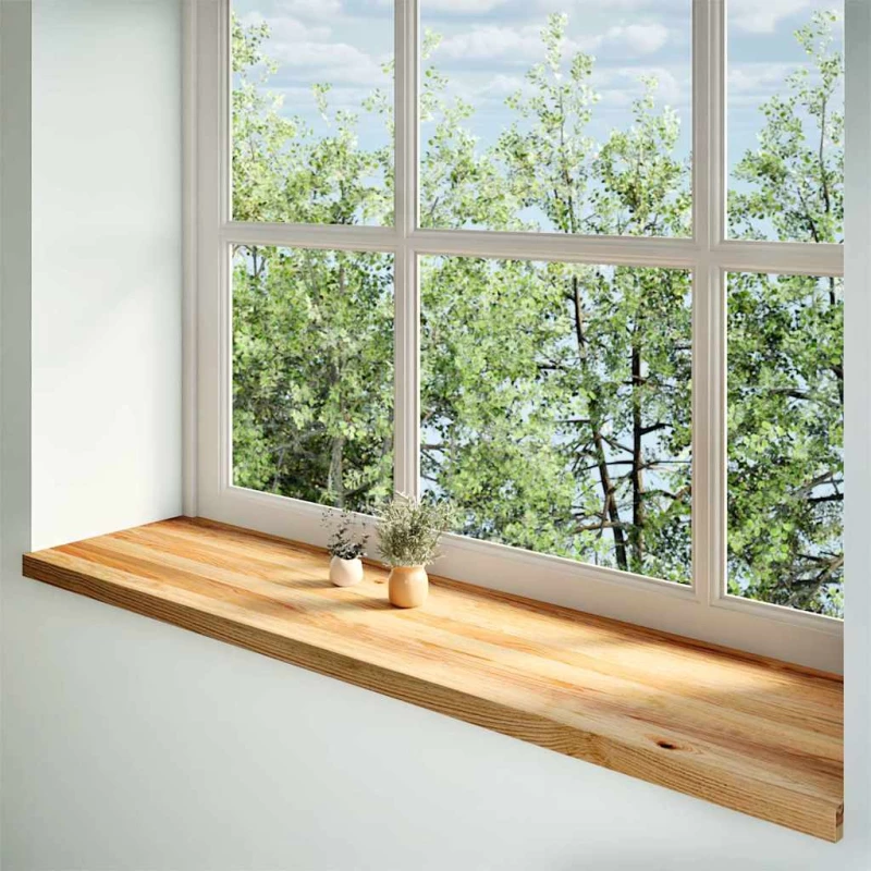 vidaXL Περβάζια παραθύρων 2 τεμ. Αν. Καφέ 160x40x2εκ. Μασίφ Ξύλο Δρυός