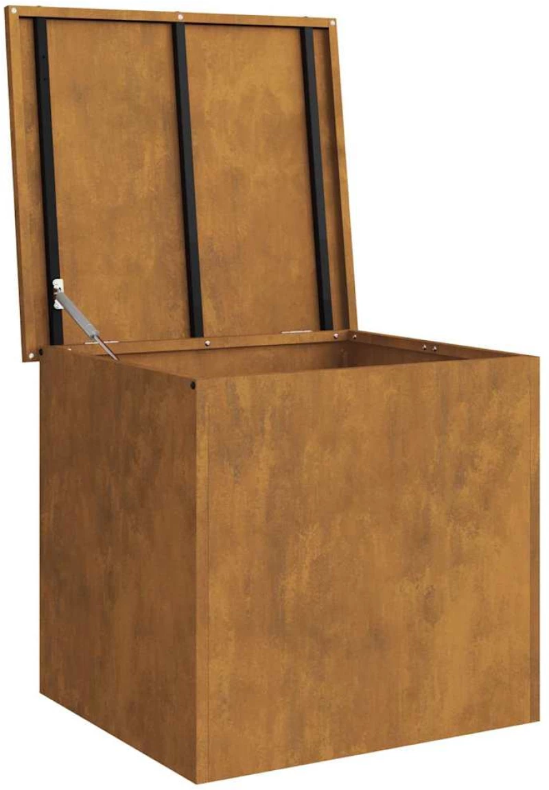 vidaXL Κουτί αποθήκευσης εξωτερικών χώρων Σκ rusty 55 x 50,5 x 50 εκ.
