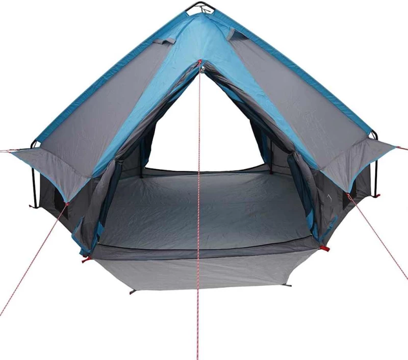 vidaXL Τέντα Τιπίνι 4-Ατόμων Μπλε και Γκρι 388 x 320 x 169 εκ.