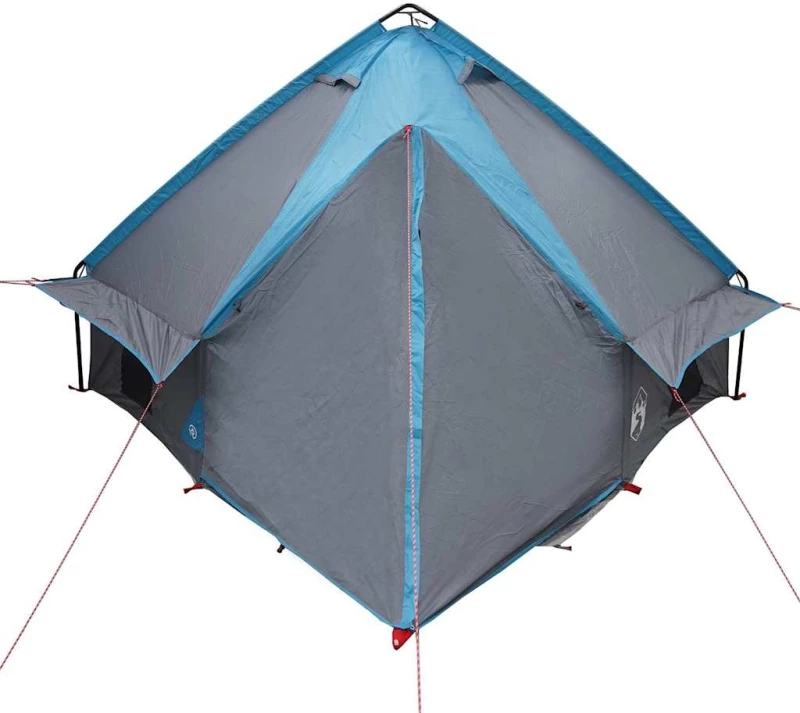 vidaXL Τέντα Τιπίνι 4-Ατόμων Μπλε και Γκρι 388 x 320 x 169 εκ.