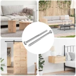 vidaXL Βίδες επίπλων 2 pcs Ασημί M6 x 100 χιλ. Ατσάλι