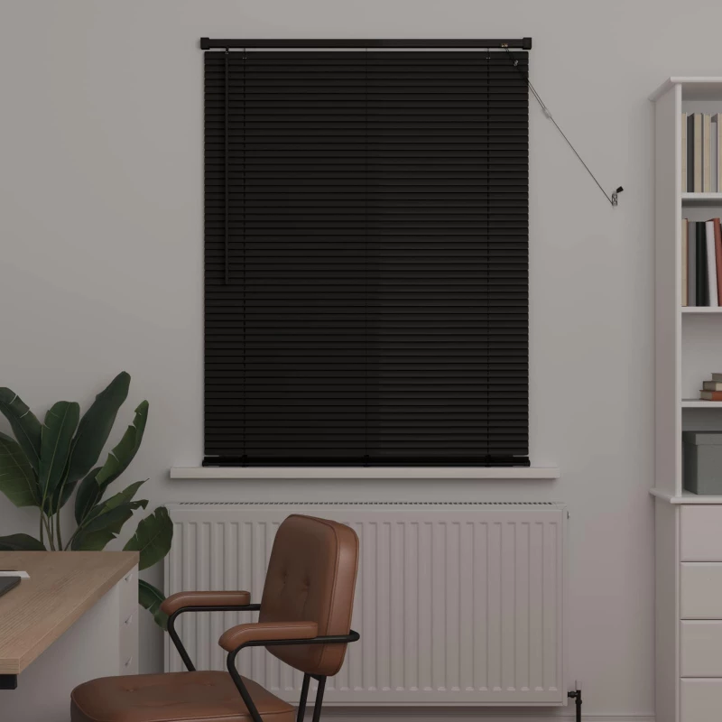 vidaXL Βενετσιάνικη Σκίαση Μαύρο 150 x 70 cm PVC