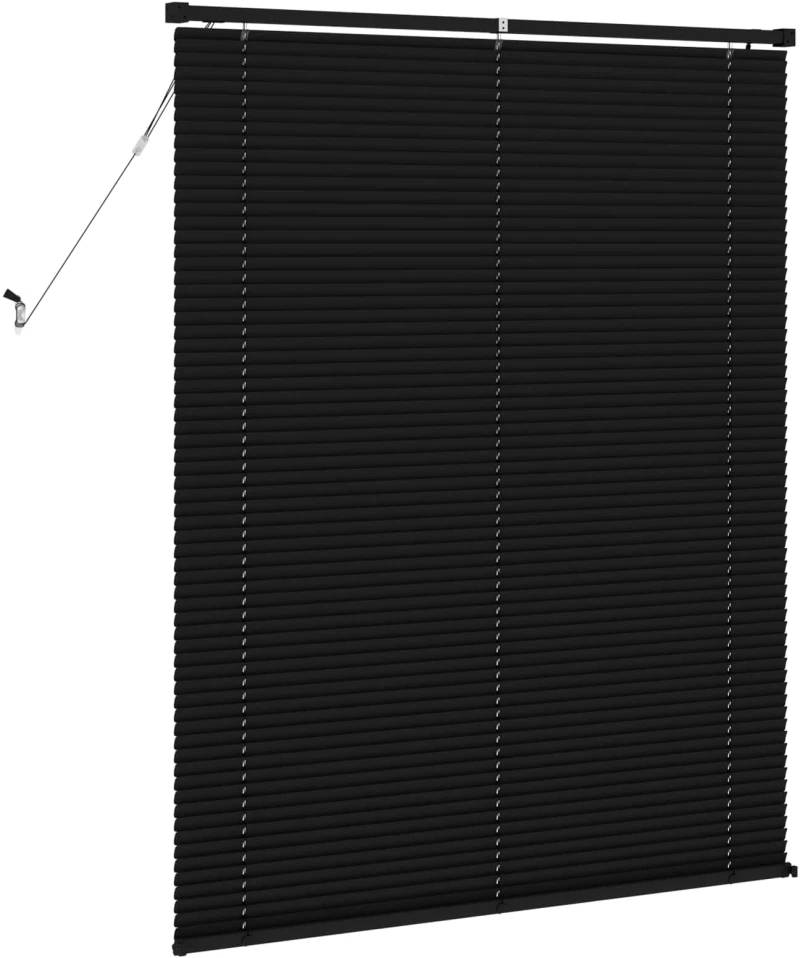 vidaXL Βενετσιάνικη Σκίαση Μαύρο 150 x 120 cm PVC