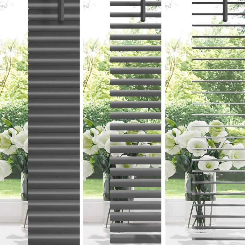 vidaXL Βενετσιάνικη Σκίαση Ασημί Γκρι 150 x 150 cm PVC