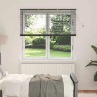 vidaXL Βενετσιάνικη Σκίαση Ασημί Γκρι 150 x 160 cm PVC