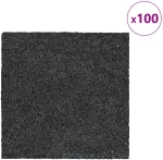 vidaXL Πατάκι Αυλής από Καουτσούκ Μαύρο 9 x 9 x 0,8 εκ Λάστιχο