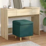 vidaXL Οθωμανικό αποθήκευσης Σκούρο Πράσινο 40 x 40 x 45 cm ύφασμα