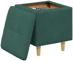 vidaXL Οθωμανικό αποθήκευσης Σκούρο Πράσινο 40 x 40 x 45 cm ύφασμα