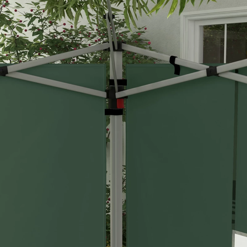 Σετ 2 πλαϊνά για κιόσκι 3x3/3x4 m, πλαϊνός τοίχος με παράθυρο, αδιάβροχο πράσινο