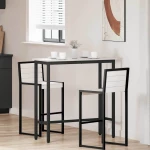 vidaXL τραπέζι Λευκό 100 x 40 x 101 εκ Μηχανισμένο ξύλο και ατσάλι