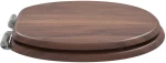 vidaXL Μαλακή κλειστή λεκάνη 2 pcs Καφέ 44 x 38 εκ. Πίνακας MDF