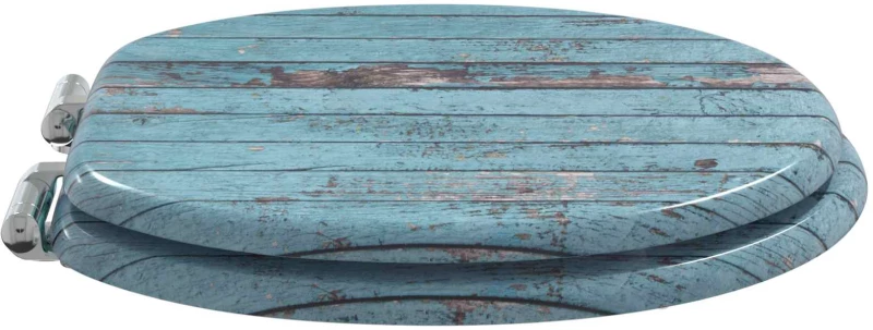 vidaXL Μαλακή κλειστή λεκάνη 2 pcs Μπλε 44 x 38 εκ. Πίνακας MDF