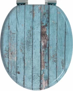 vidaXL Μαλακή κλειστή λεκάνη 2 pcs Μπλε 44 x 38 εκ. Πίνακας MDF