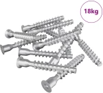vidaXL Βίδες Επιβεβαίωσης 2500 pcs Ασημί Μέταλλο