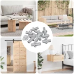 vidaXL Στήριγμα Ραφιού 4500 pcs Ασημί 8,6 x 8,6 x 14,6 mm Ατσάλι