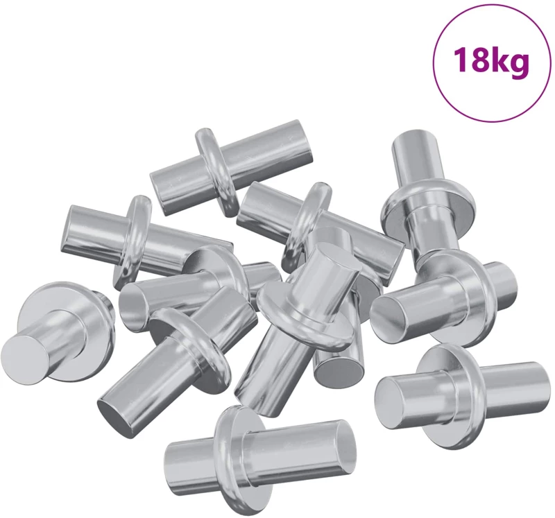 vidaXL Στήριγμα Ραφιού 4500 pcs Ασημί 8,6 x 8,6 x 14,6 mm Ατσάλι