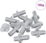 vidaXL Στήριγμα Ραφιού 4500 pcs Ασημί 8,6 x 8,6 x 14,6 mm Ατσάλι