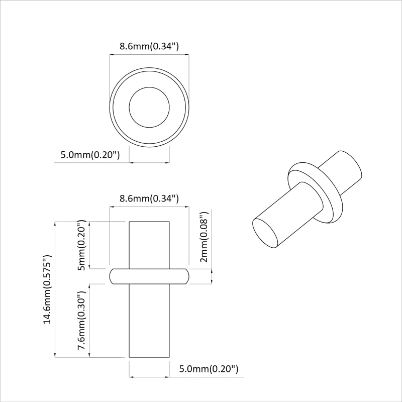 vidaXL Στήριγμα Ραφιού 4500 pcs Ασημί 8,6 x 8,6 x 14,6 mm Ατσάλι