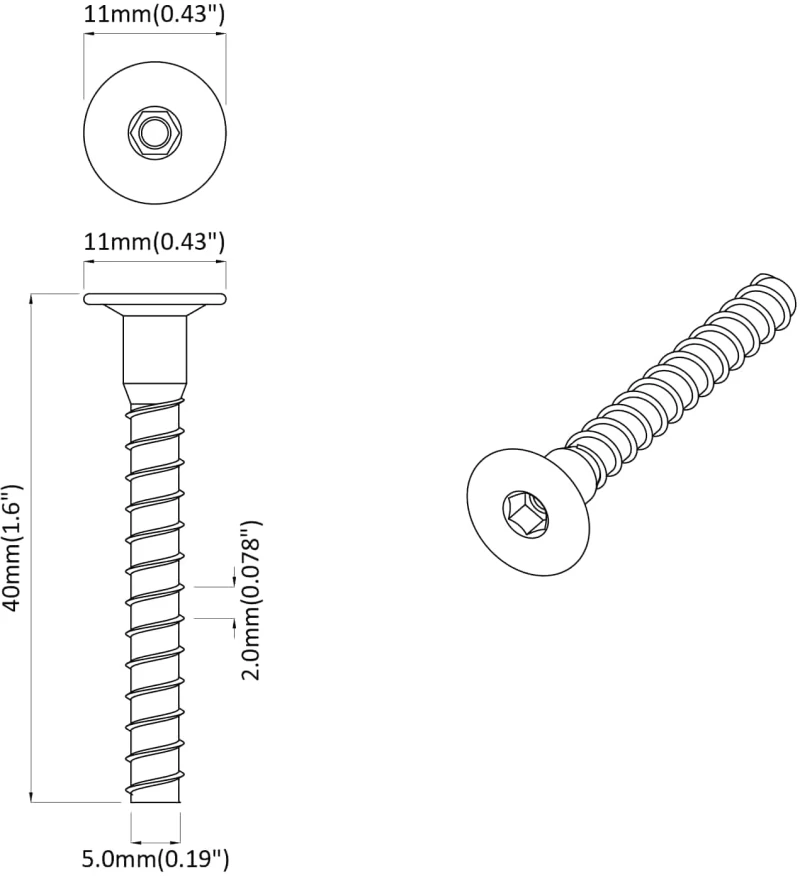 vidaXL Βίδα 5143 pcs Επικαλυμμένο με ψευδάργυρο 5 x 40 mm Σίδερο