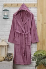 Stewehome Μπουρνούζι με Κουκούλα –Μωβ S - XL (L/XL) 112x115 cm