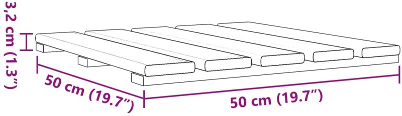 vidaXL Πλάκα Κατασκευής 6 pcs Καφέ 50 x 50 cm Πεύκο Καφέ Εγχύσεως