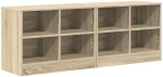 vidaXL Ντουλάπι κρεβατιού με ράφι 2 pcs Sonoma Δρυς 66 x 33 x 48 εκ.