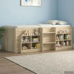 vidaXL Ντουλάπι κρεβατιού με ράφι 2 pcs Sonoma Δρυς 66 x 33 x 48 εκ.