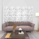 vidaXL Πάνελ τοίχου 48 pcs Διαμάντι Άσπρο 50 x 50 cm Φελιζόλ XPS