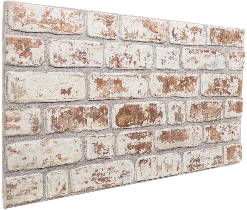 vidaXL Πάνελ τοίχου 10 pcs Κόκκινο και Λευκό 100 x 50 cm Αφρός EPS