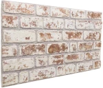 vidaXL Πάνελ τοίχου 10 pcs Κόκκινο και Λευκό 100 x 50 cm Αφρός EPS