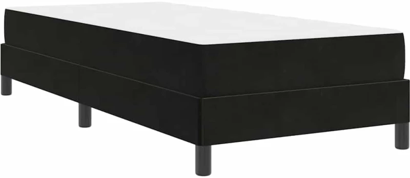 vidaXL Κρεβάτι με ελατήρια με στρώμα Μαύρο 100 x 210 cm ύφασμα