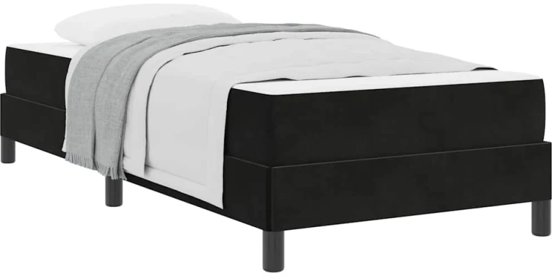 vidaXL Κρεβάτι με ελατήρια με στρώμα Μαύρο 100 x 210 cm ύφασμα