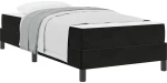 vidaXL Κρεβάτι με ελατήρια με στρώμα Μαύρο 100 x 210 cm ύφασμα
