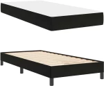vidaXL Κρεβάτι με ελατήρια με στρώμα Μαύρο 100 x 210 cm ύφασμα