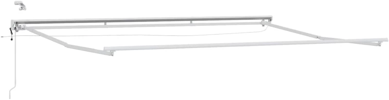 vidaXL Ηλεκτρικό πλαίσιο τέντας με LED Λευκός 4 x 3,5 μ Αλουμίνιο