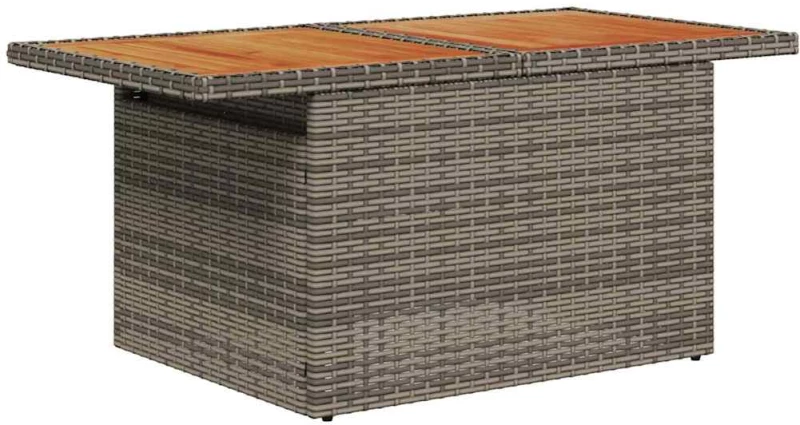 vidaXL Σετ Καναπέ Κήπου με μαξιλάρι 7 pcs Γκρι συνθετικό ρατάν