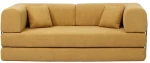 Compressed Nextdeco τριθέσιος καναπές-κρεβάτι κίτρινος 200x100x75εκ.