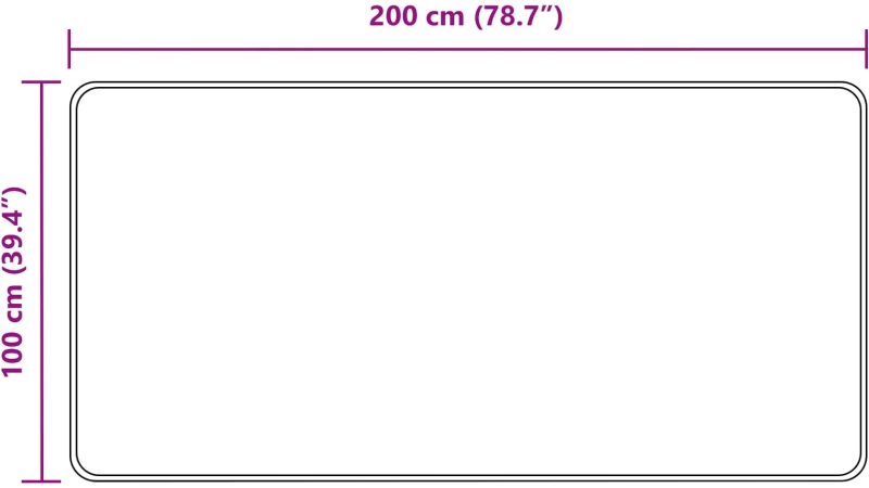 vidaXL Χαλί Runner MARSA Μαύρο 100 x 200 cm Πολυέστερ και PVC