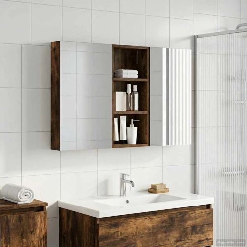 vidaXL Σετ Ντουλαπιών Μπάνιου με ράφι 3 pcs 110 x 10,5 x 60,5 εκ