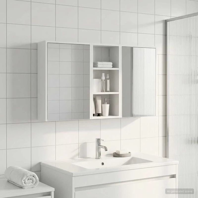 vidaXL Σετ Ντουλαπιών Μπάνιου 3 pcs 116 x 16 x 62,5 εκ.