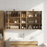 vidaXL Σετ Ντουλαπιών Μπάνιου 3 pcs 106 x 16 x 62,5 εκ.