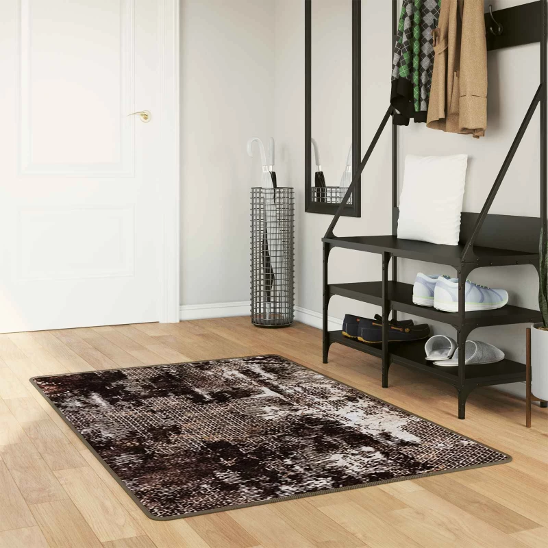 vidaXL Χαλί Runner MARSA Μαύρο 100 x 200 cm Πολυέστερ και PVC