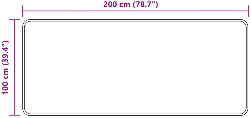 vidaXL Χαλί Runner MARSA Μαύρο 100 x 200 cm Πολυέστερ και PVC