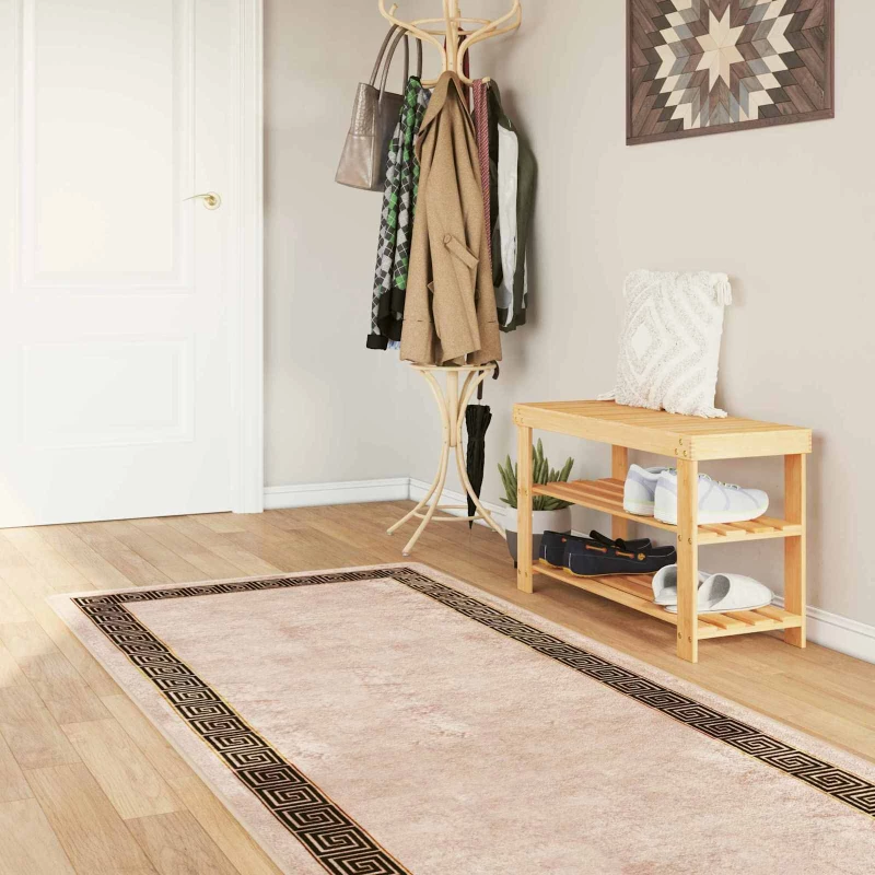 vidaXL Χαλί Runner MARSA Μαύρο 100 x 250 cm Πολυέστερ και PVC